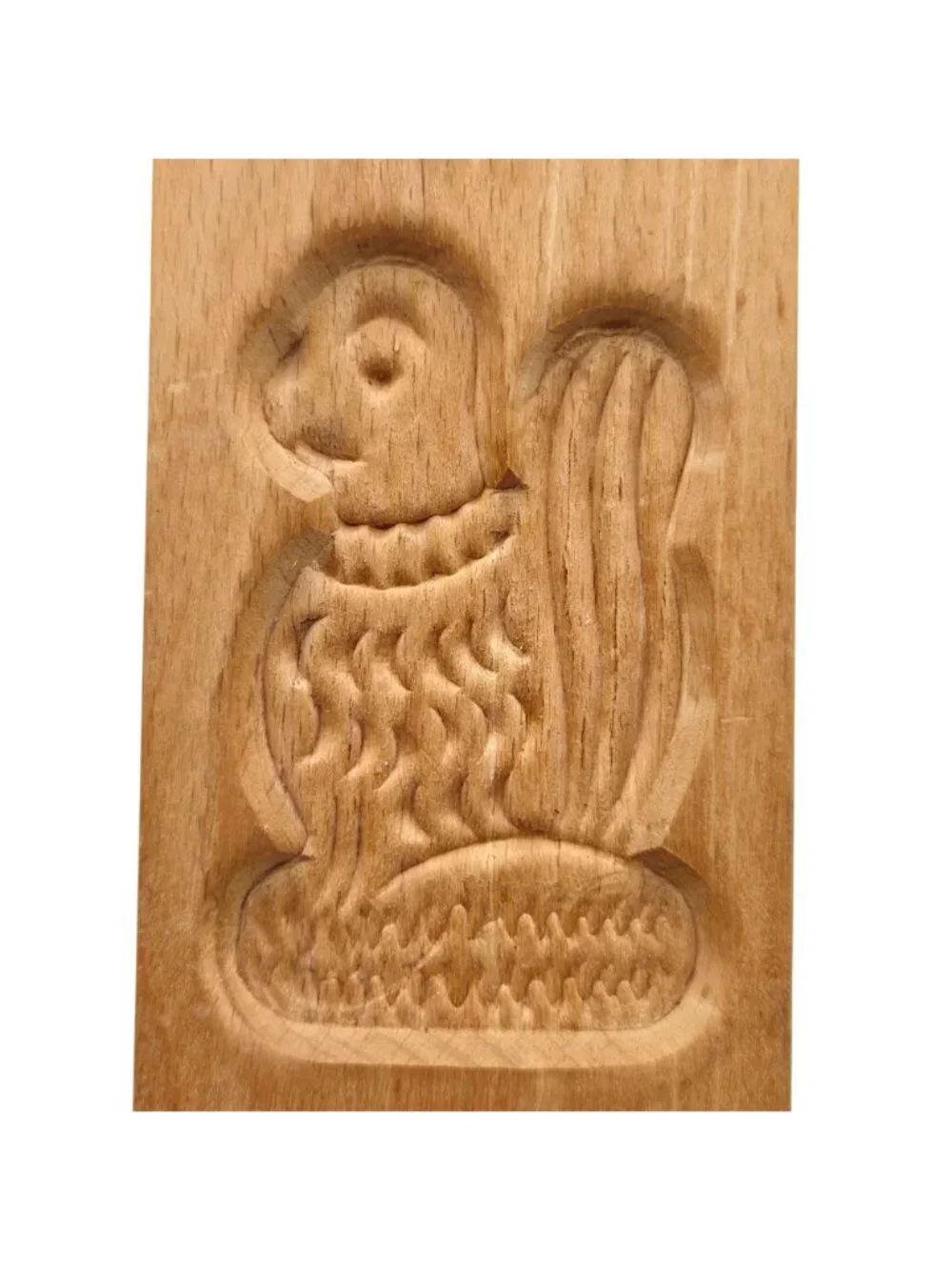 Vintage Wooden Speculaasplank Cookie Mold Carved Animal Windmill Folk Art